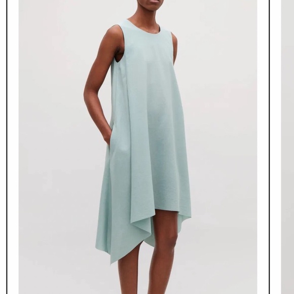 NWT Cos Sleeveless Layered Dress in Light Blue Size 10 - Picture 1 of 16